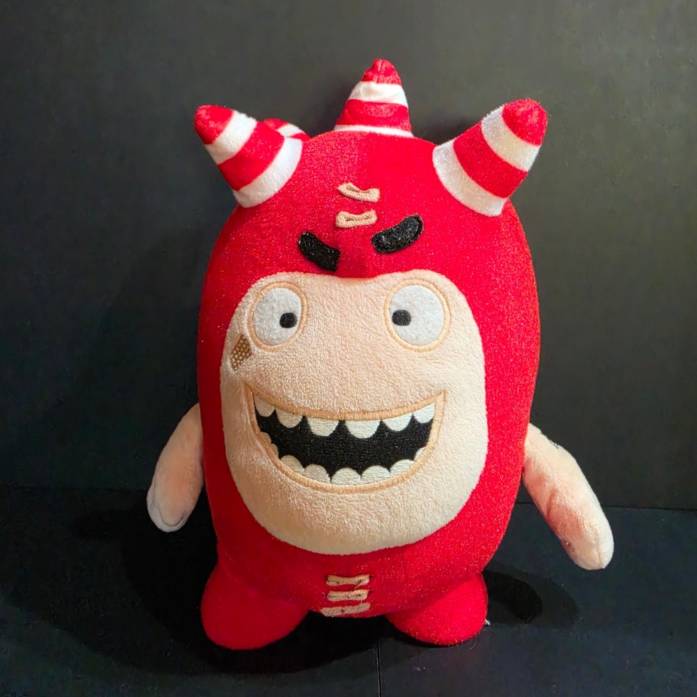 Oddbods Fuse Plush Red Stuffed Animal Character Toy 11" with Sound